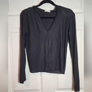 Fitigues Lightweight Black Mesh Hooded Zip Up Top